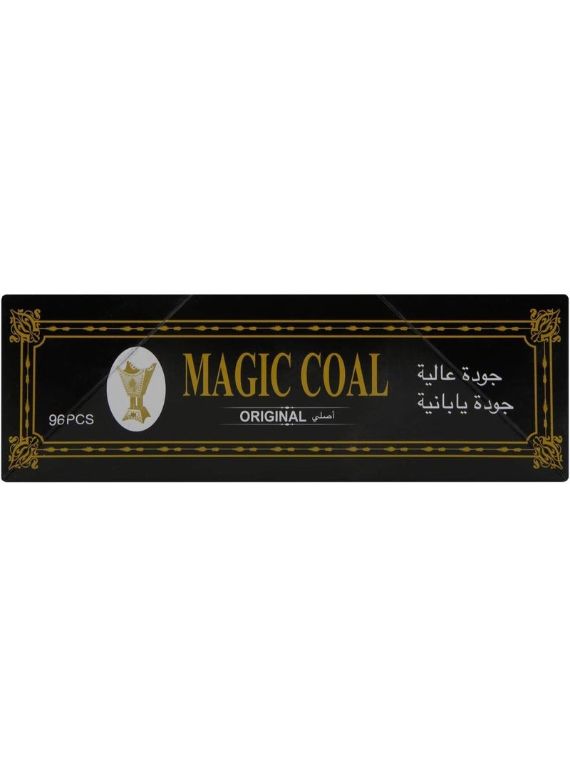 Magic Coal For incense Burner Bakhoor Charcoal - Easy Ignition - (96 Pcs) Silver - Image 2